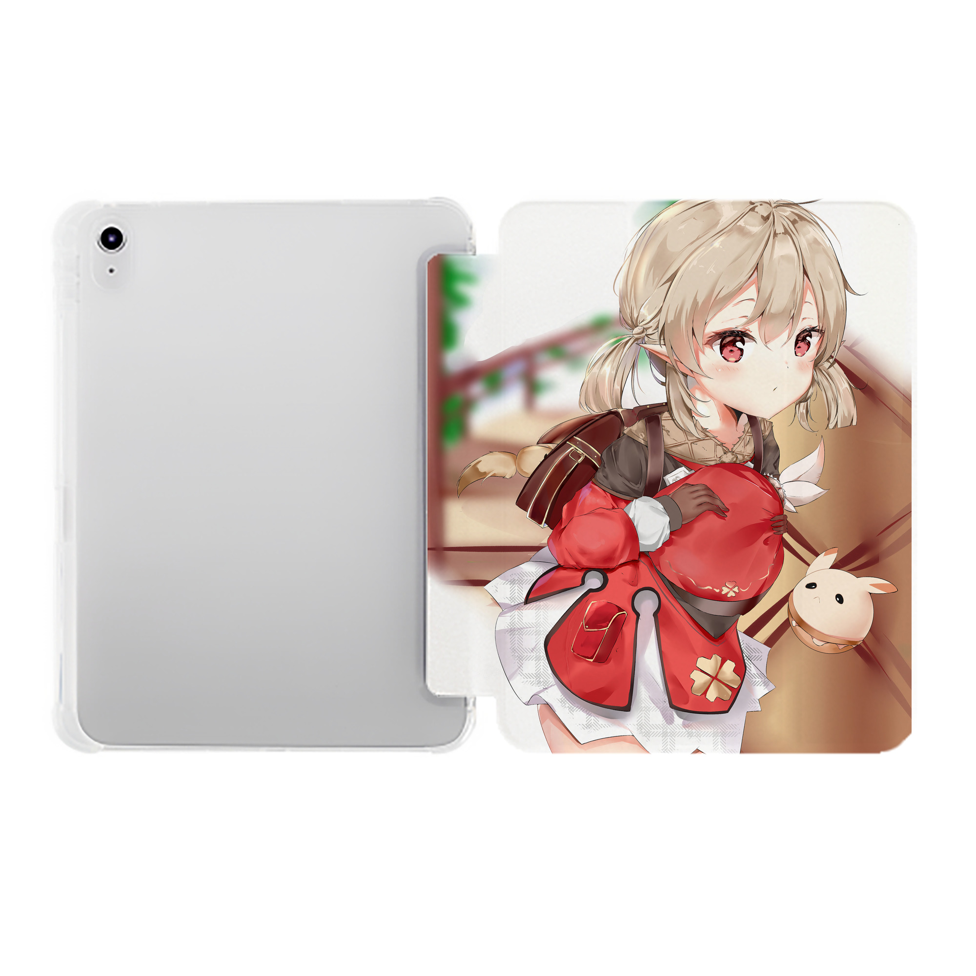 げんし神 genshin IPad ケース ペン収納付き 三つ折りスタンド PUレザー×シリコン 対応機種9.5/10.5/10.9インチ